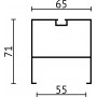 Светильник Линейный цельноалюминиевый (Цельноалюминиевый корпус - профиль 71x65) L1000 B65 H71 Мощность: 25W (Арт. ISSL3-071065-100010025)