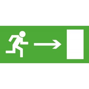 Светильник аварийного освещения ЭЗ "Направление к эвакуационному выходу направо" (125х250) | 1005125250 | АСТЗ
