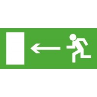 Светильник аварийного освещения ЭЗ "Направление к эвакуационному выходу налево" (125х250) | 1006125250 | АСТЗ