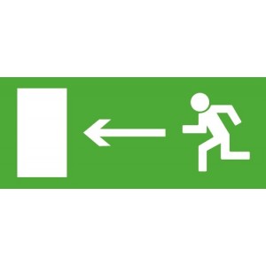 Светильник аварийного освещения ЭЗ "Направление к эвакуационному выходу налево" (125х250) | 1006125250 | АСТЗ