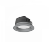 Светильник светодиодный Вартон DL-PRO круглый встр. 144*71мм 20Вт 3000K IP65 диаметр монтажного отверстия 125-135мм серый RAL7045 светодиодный Арт. V1-R0-H0556-10000-6502030