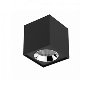 Светильник LED Вартон DL-02 Cube накл. 125*135 20Вт 4000K 35° RAL9005 черн. матовый светодиодный Арт. V1-R0-T0360-20000-2002040