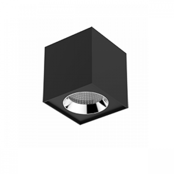 Светильник LED Вартон DL-02 Cube накл. 125*135 20Вт 4000K 35° RAL9005 черн. матовый светодиодный Арт. V1-R0-T0360-20000-2002040