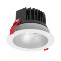 Светильник Вартон DL-SPARK встр. 15Вт 3000K 60° 120x88mm бел. DALI c матовым серебристым рефлектором IP44/20 монтажный диаметр100 мм светодиодный Арт. V1-R0-00433-10D01-4401530