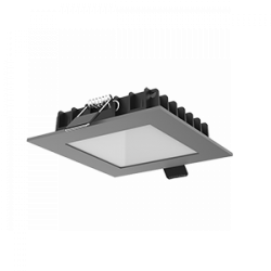Светильник светодиодный Вартон DL-03 квадратный встр. 110*110*25 12Вт 3000K IP54/IP44 RAL7045 серый матовый светодиодный Арт. V1-R0-H0354-10000-4401230