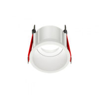 Рамка для модульного светильника Вартон FLEX 50 03 круглая встраиваемая утопленная 85х65мм RAL 9010 поворотная светодиодный Арт. V1-R0-00435-10005-2000000