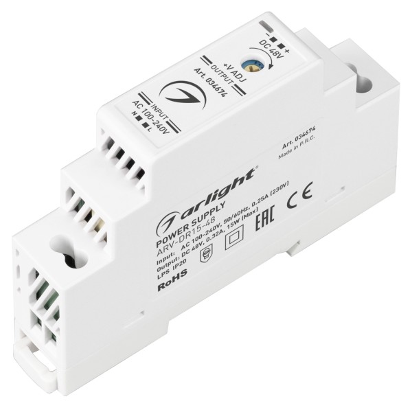 Источники напряжения ARV-DIN для DIN-рейки IP20