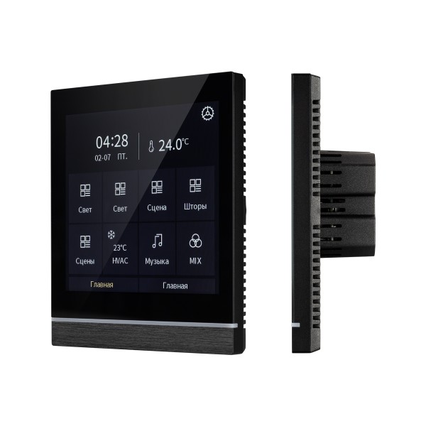 Панели с дисплеем KNX - универсальные встраиваемые панели управления