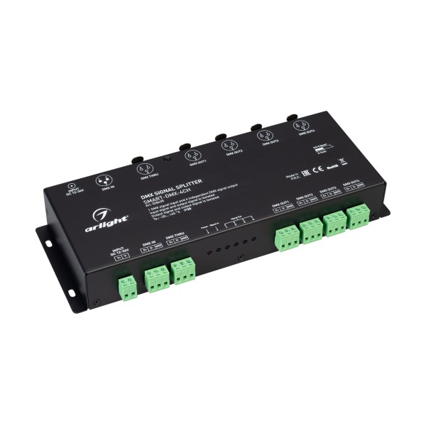 Разветвители DMX512 для систем DMX, накладной монтаж