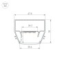 Профиль STRETCH-CENTER для светодиодных лент накладной