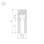 Профиль для подсветки KLUS-SHELF-GLASS накладной алюминиевый