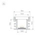 Профиль FLOOR алюминиевый для напольного монтажа