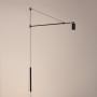 Светильник SP-KANEL-WALL-6W Warm3000 (BK, 36 deg, 230V, TELESCOPIC) настенный