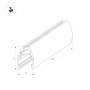 Трек MAG-TRACK-2540-2000 (BK) Подвесной алюминиевый 24V