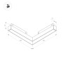 Светильник FLAT ANGLE 18 Вт для магнитного монтажа