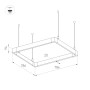 Светильник RECTANGLE подвесной 112-172 Вт с классом защиты IP20