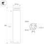 Светильник LGD-OTIS-20W-H800 Вишня IP65 Накладной