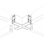 Угловой коннектор S2-LINE-3360-X90 крестовой для алюминиевых профилей