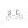 Угловой коннектор S2-LINE-5470-X90 крестовой для алюминиевых профилей