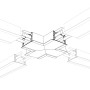 Угловой коннектор S2-LINIA69-F-X90 крестовой для алюминиевых профилей