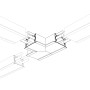 Угловой коннектор Угол S2-LINIA69-F-T90 тройной для алюминиевых профилей
