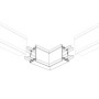 Угловой соединитель S2-LINIA69-F-L90N внутренний для алюминиевых профилей