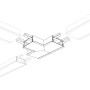 Угловой соединитель S2-LINIA94-F-T90 тройной для алюминиевых профилей