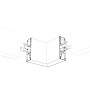 Угловой коннектор S2-WALL-X2-H128-L90N внутренний для алюминиевых профилей