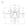 Профиль с экраном STRETCH-CEIL-CENTER-S-1000 (Arlight, Алюминий) для натяжных потолков