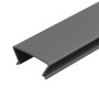 Экран FOLED-2000 BLACK-PM чёрный для профиля KLUS, матовый