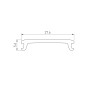 Экран для профиля STRETCH-25-CEIL-CENTER-10m OPAL-PVC матовый
