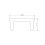 Экран для натяжных потолков STRETCH-COMFORT-14-CEIL-CENTER-2000 MAT-BLACK