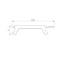 Экран для профиля STRETCH-S-20-WALL-SIDE-10m (RESPECT-ST) из ПВХ