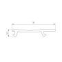 Экран для профиля STRETCH-S-30-WALL-SIDE-10m (STEP) матовый ПВХ