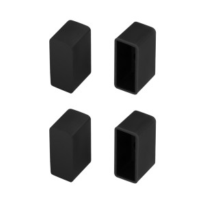 Заглушка WPH-FLEX-0616-SIDE BLACK глухая силиконовая для профиля