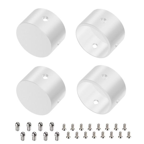 Заглушка WPH-FLEX-D22-360deg WHITE ALU глухая для профилей