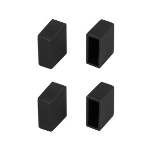 Заглушка WPH-FLEX-0612-SIDE BLACK глухая силиконовая для профиля