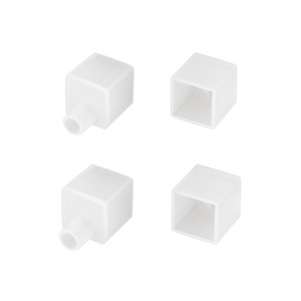 Заглушка WPH-FLEX-1414-TOP WHITE с отверстием для силиконового профиля