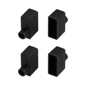 Заглушка WPH-FLEX-0616-SIDE BLACK с отверстием для кабеля