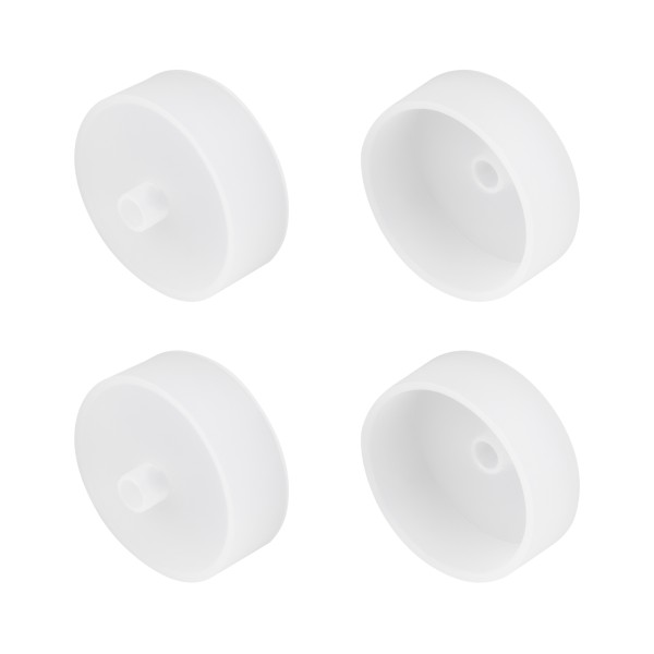 Заглушка WPH-FLEX-D40-360deg WHITE с отверстием для силиконового профиля