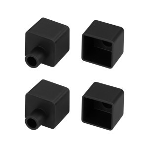 Заглушка WPH-FLEX-1616 BLACK с отверстием для силиконового профиля