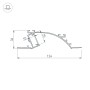 Профиль ALM-ARC-SINGLE-2000 ANOD+FROST (Arlight, Алюминий) для гипсокартона