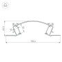 Профиль ALM с экраном ALM-ARC-DOUBLE-2000 ANOD+FROST для гипсокартона