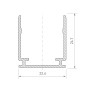 Профиль MOONLIGHT-TOP-20x20-1000 алюминиевый накладной для гибкого неона