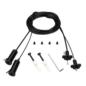 Подвес токопроводящий ARL-2x2m Set BLACK для профиля SL-LINE