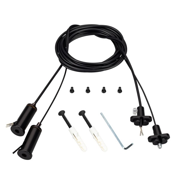 Подвес токопроводящий ARL-2x2m Set BLACK для профиля SL-LINE