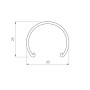 Экран матовый ROUND-D30 OPAL (Arlight, Пластик) 2000 мм