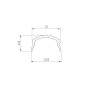 Экран матовый ROUND-D18-2000 OPAL (Arlight, Пластик) для профиля
