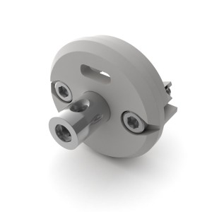 Заглушка ROUND-D30-DUAL с втулкой и отверстием для профиля