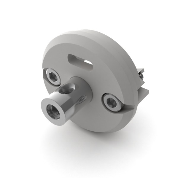 Заглушка ROUND-D30-DUAL с втулкой и отверстием для профиля